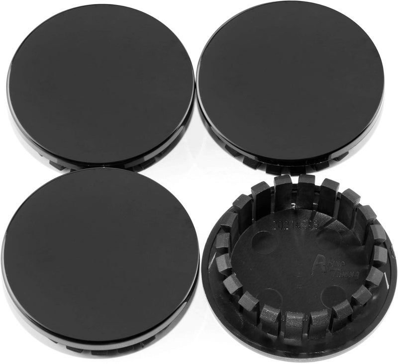 RTrhinoTuning 4pcs 59mm Wheel Center Caps Compatible with 2005-2017 Chevy Impala Equinox Malibu Camaro Volt Grand Am WS-6 for Wheel Rim Center Cover OD:2.33"/59mm ID:1.81"/46mm Black Base - Image 1